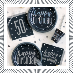 Birthday Glitz - Black/Silver