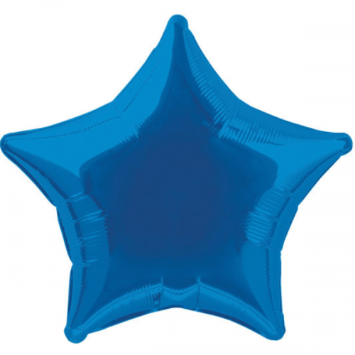 20" Star Shape Royal Blue Foil Balloons Pack of 12 UNIQUE
