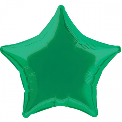 20" Star Shape Green Foil Balloons Pack of 12 UNIQUE