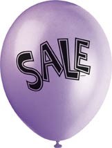 SALE 12" Latex Helium Fill Balloon - Pearlized Assorted Colours, Printed All Around - 5ct