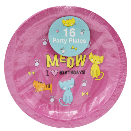 Kitty Party 9" Paper Plates 16ct