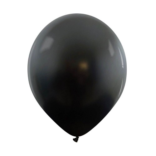 Obsidian Black Fashion Metallic Cattex 12" Latex Balloons 100ct