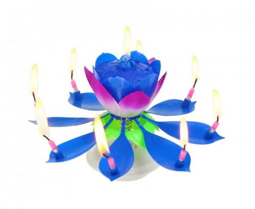 Blue Musical Candle 1ct