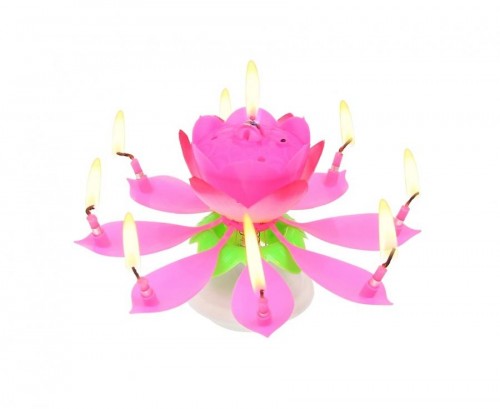 Pink Musical Candle 1ct