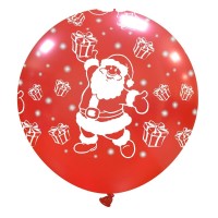 Cute Santa Claus 32" Latex Balloon 1Ct