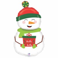 Christmas Happy Snowman 40" Foil Balloon