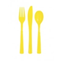 Yellow Assorted Cutlery 18ct 