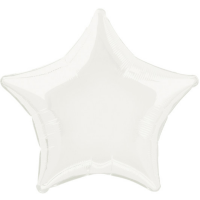 20" Star Shape White Foil Balloons Pack of 12 UNIQUE