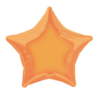 20" Star Shape Orange Foil Balloons Pack of 12 UNIQUE