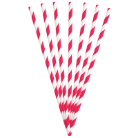Unique Red Paper Straws 10ct