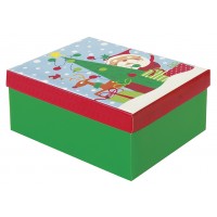 Santa and Rudolph Gift Box Medium Size