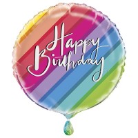 Rainbow Happy Birthday 18" Foil Balloon