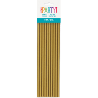 Unique Gold Paper Straws 10ct
