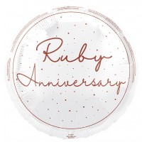 Happy 40th Ruby Anniversary 18" Foil Balloon 