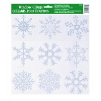 Glitter Snowflake Window Cling 