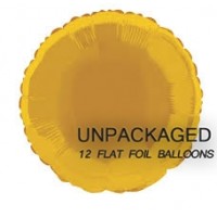 Gold - Round Shape 18'' (Pack of 12, Flat)