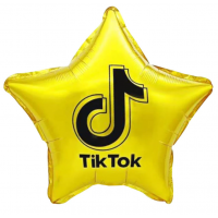 TIKT0K Gold Star 18" Foil Balloon (unpackaged)