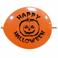 Halloween Pumpkin 13" Printed Latex Balloons 25CT