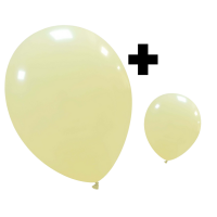 Ivory Standard Cattex 12" & 5" Latex Balloons 100Ct in both sizes