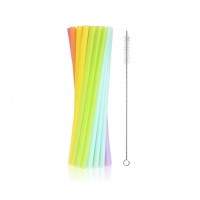 Multicolour Reusable Straws 4ct