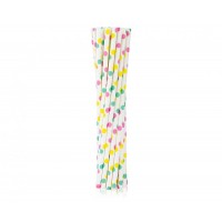 Colourful Dots Paper Straws 12ct