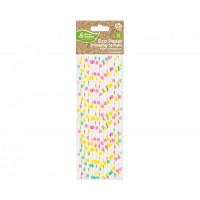 Colourful Dots Paper Straws 12ct