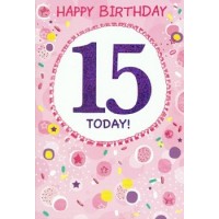 Age 15 - Greeting Cards Girl - Pack Of 12