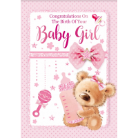 Your Baby Girl - Congratulations - Pack Of 12